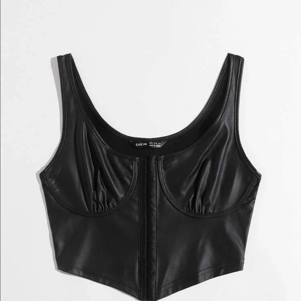 Black Corset Bustier Top
